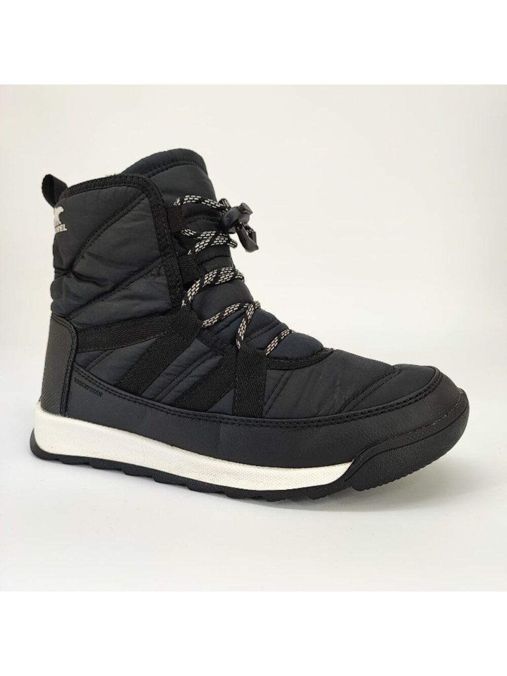 SOREL Whitney II Women's Size 7 US Black Nylon Faux Fur Snow Boots NY3903-010